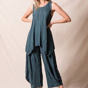 NWT Windhorse Jaya Asymmetric Sleeveless Tunic Beige L/XL